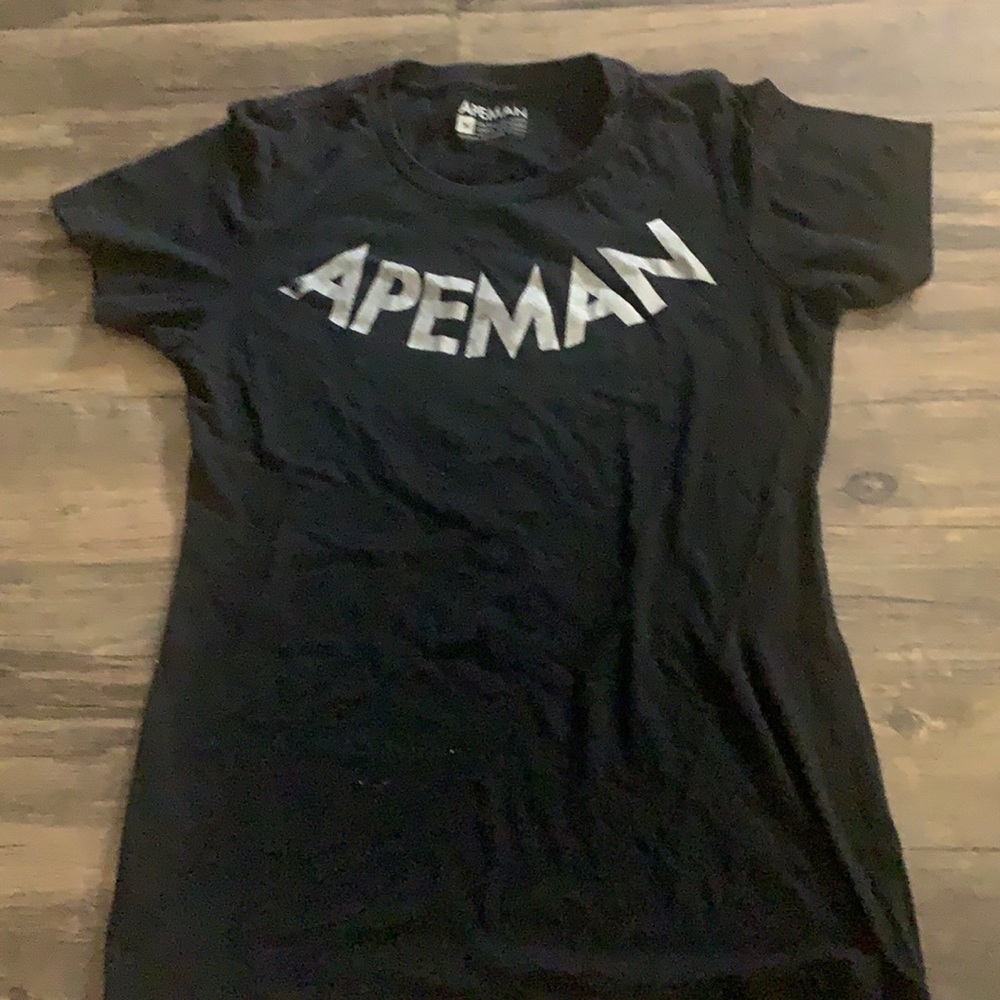 Black Apeman Strong Powerlifting Comp Tee